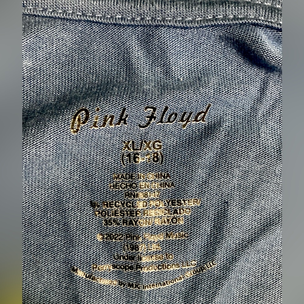 Pink Floyd Dark Side of the Moon Cropped Band Tee Music Tank Top Size XL - Picture 3 of 7